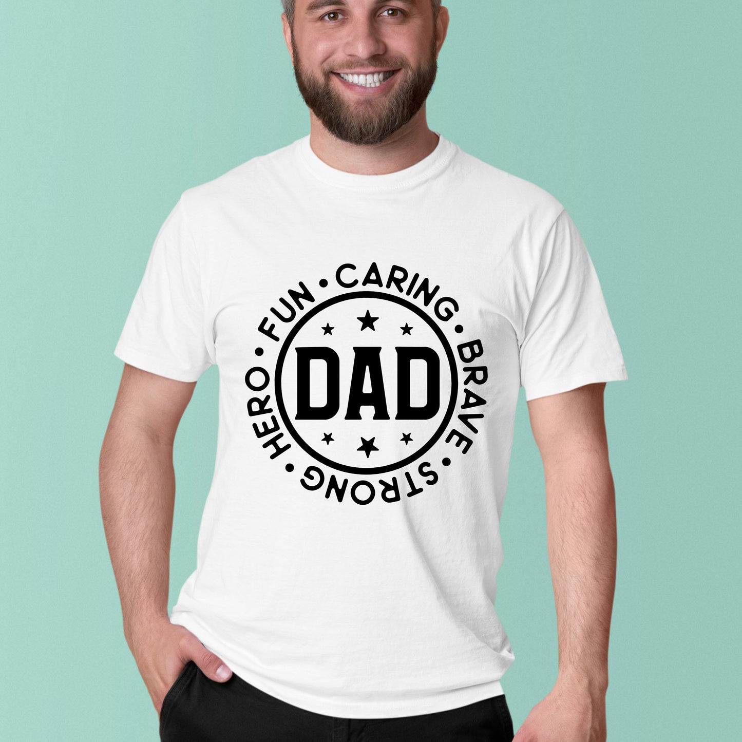 Fun caring brave strong hero Dad T-shirt, Gift for Dads!