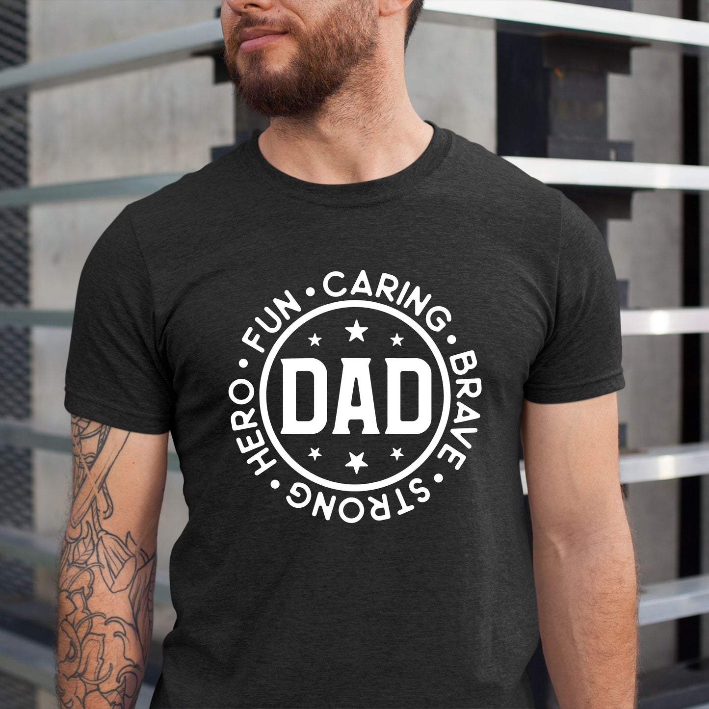 Fun caring brave strong hero Dad T-shirt, Gift for Dads!