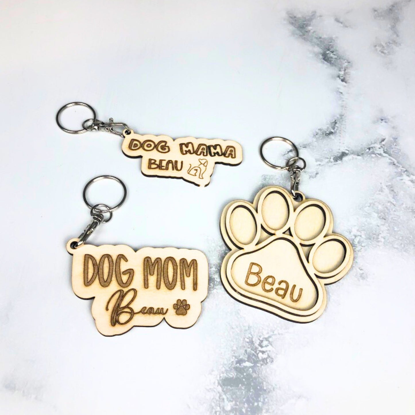 Customizable dog mom keychains, Personalized dog mama keychains, Dog Mama, Wooden Engraved Keychain, Dog Mama Gifts, Customizable Keychain