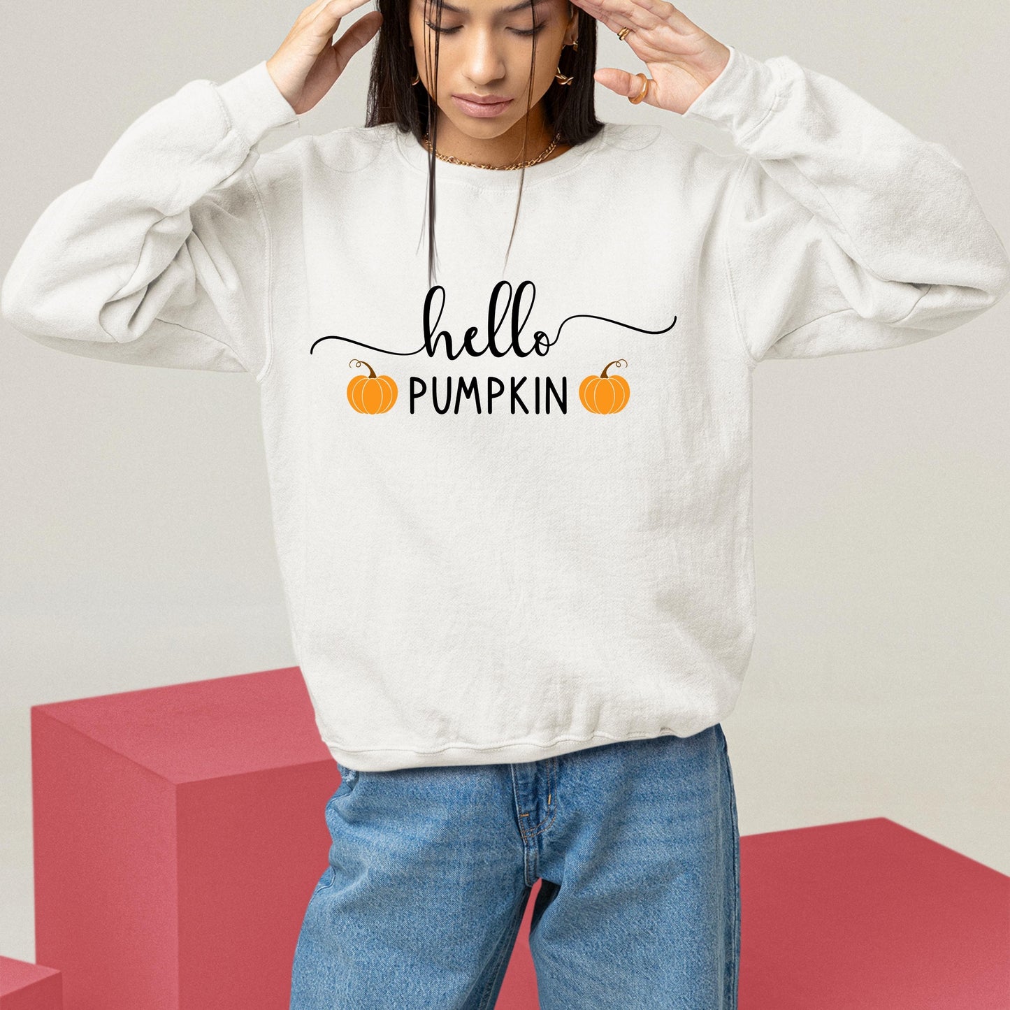 Hello pumpkin Fall/Halloween sweatshirt.