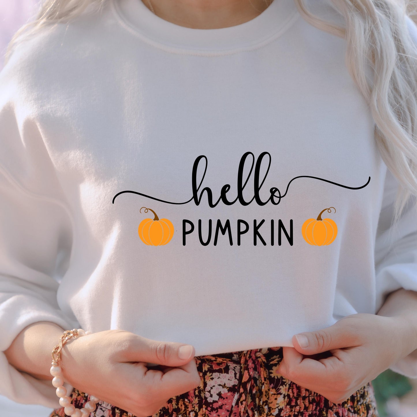 Hello pumpkin Fall/Halloween sweatshirt.