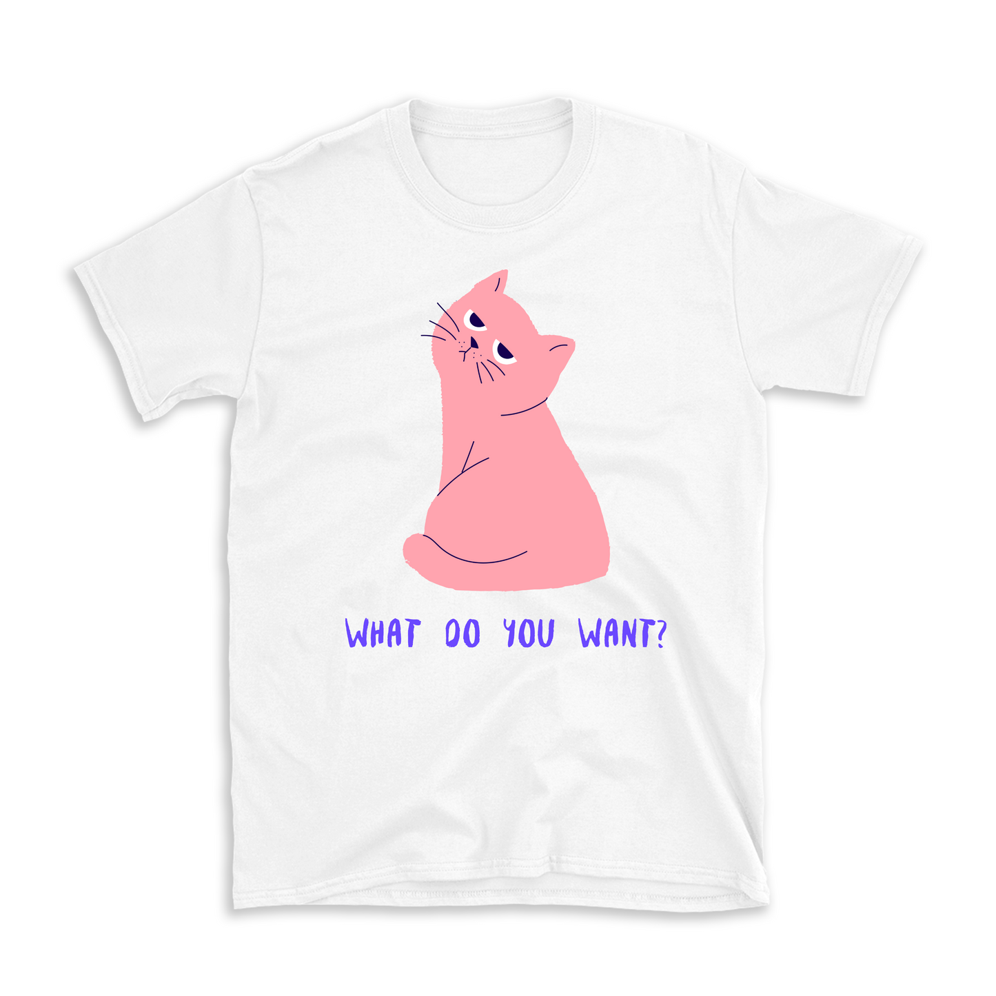 Cute cat "what do you want?" cat lover t-shirt